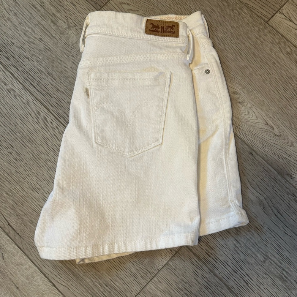 Levi's Women's White Jean Shorts